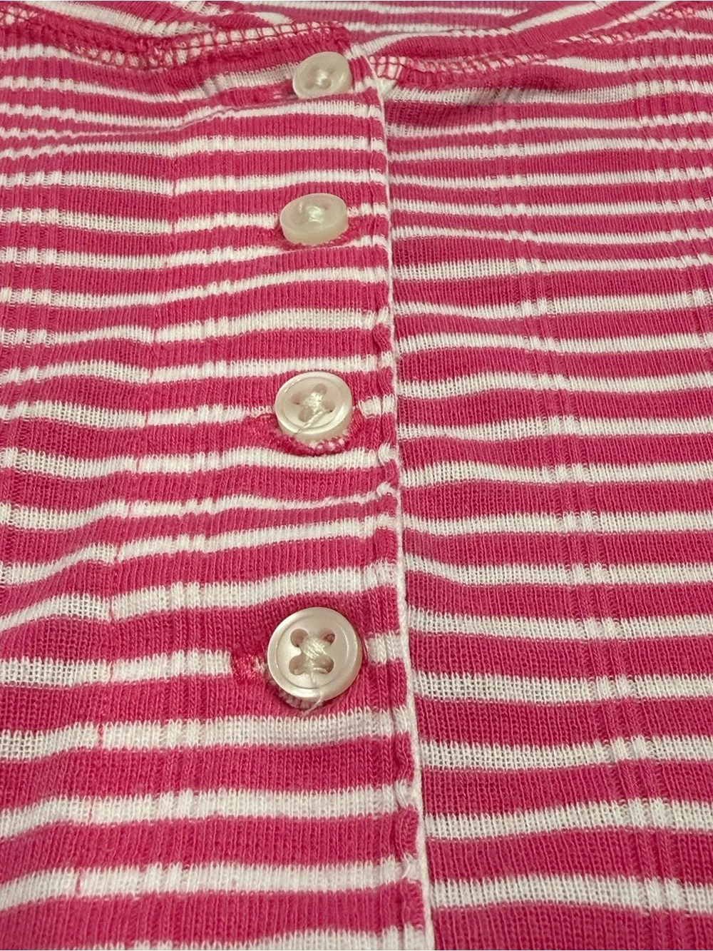 Lauren Ralph Lauren Nightgown Sleepshirt Striped Cotton Blend LRL Monogram Small